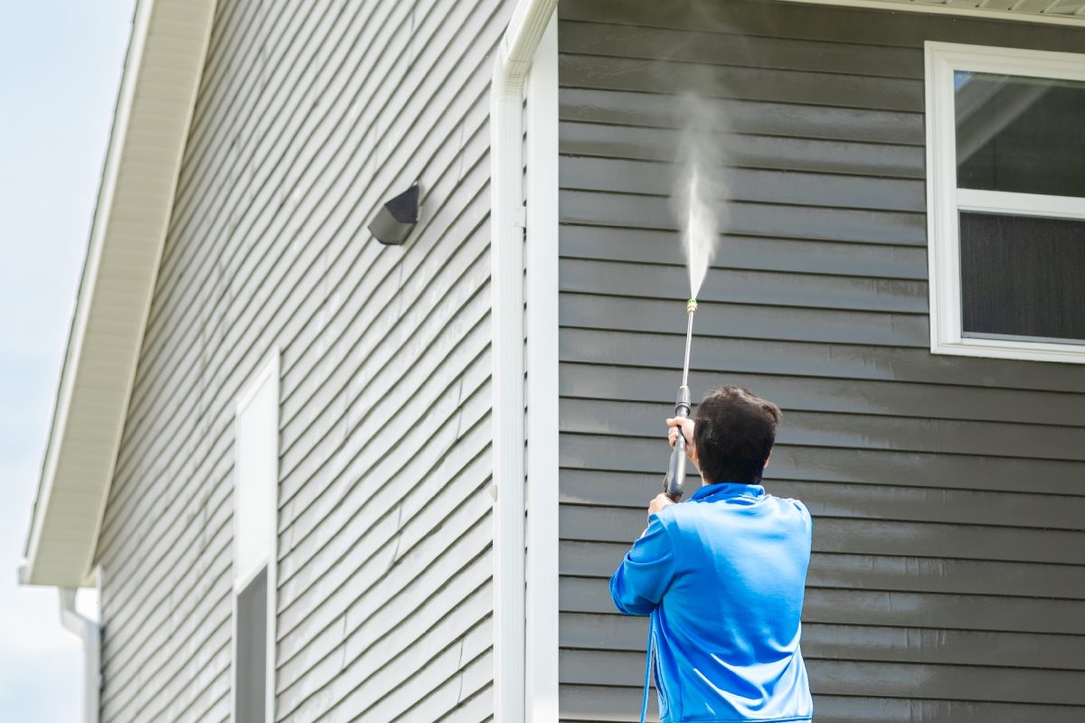 Man,In,Blue,Jacket,Clean,Dusk,And,Dirt,From,Exterior